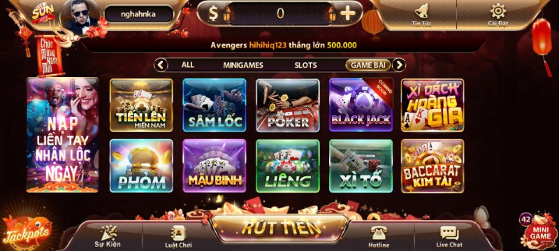 Đa dạng các sản phẩm game bài hấp dẫn đang được cổng trò chơi cung cấp 