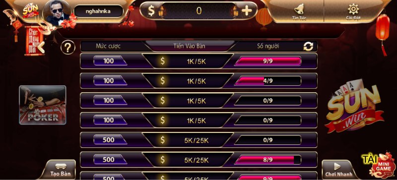 Bài Poker hiện đang thu hút lượng thành viên tham gia lớn 